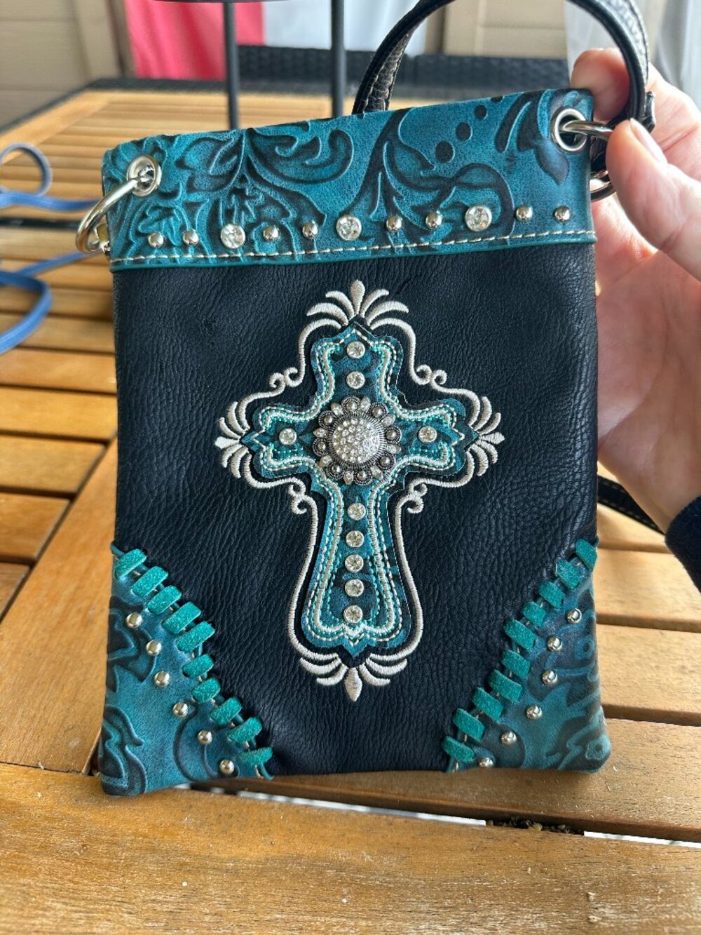 American Bling Cross Christian Crossbody Purse Bag Phone Case